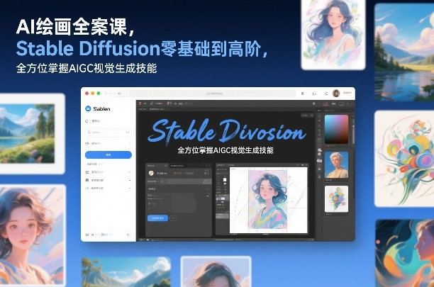 AI绘画全案课，Stable Diffusion零基础到高阶，全方位掌握AIGC视觉生成技能-heijinzy