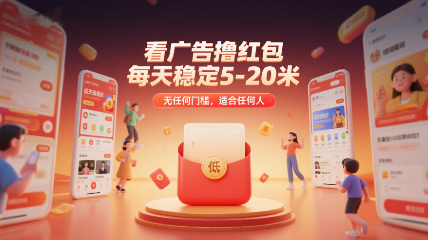 看广告撸红包，每天稳定5-20米，无任何门槛，适合任何人-heijinzy