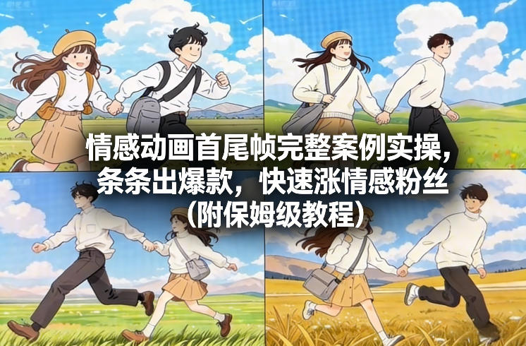 情感动画首尾帧完整案例实操，条条出爆款，快速涨情感粉丝(附保姆级教程)-heijinzy