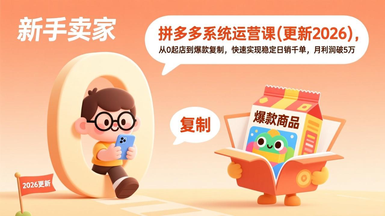 拼多多系统运营课(更新2026-heijinzy