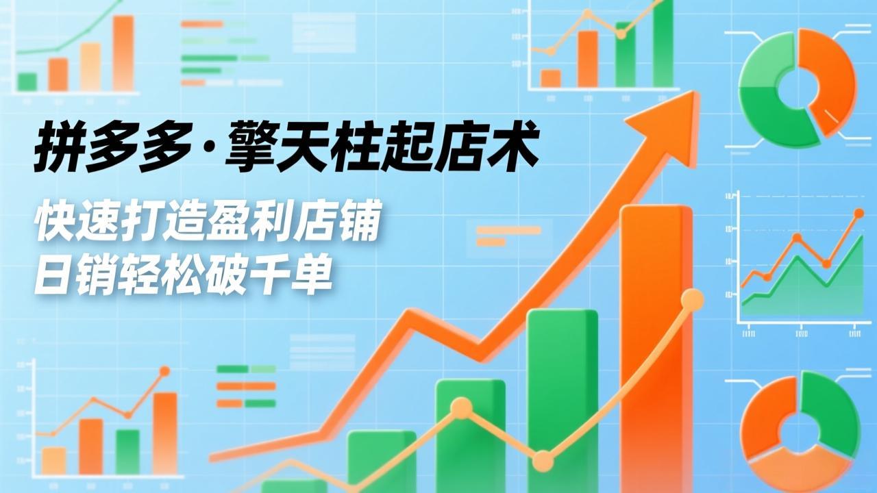 拼多多·擎天柱起店术，爆流布局、利润起飞、不断流，快速打造盈利店铺，日销轻松破千单-heijinzy