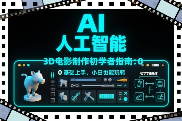 AI人工智能3D电影制作初学者指南：0基础上手，小白也能玩转-heijinzy