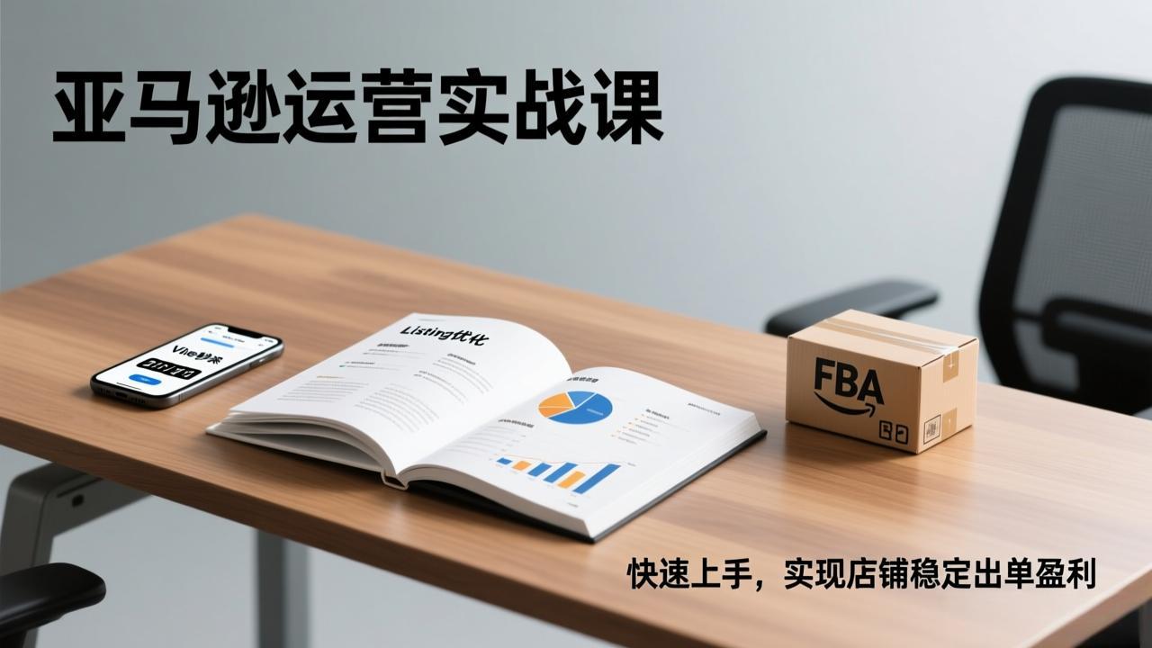 亚马逊运营实战课，Listing优化、Vine秒杀、FBA发货，快速上手，实现店铺稳定出单盈利-heijinzy