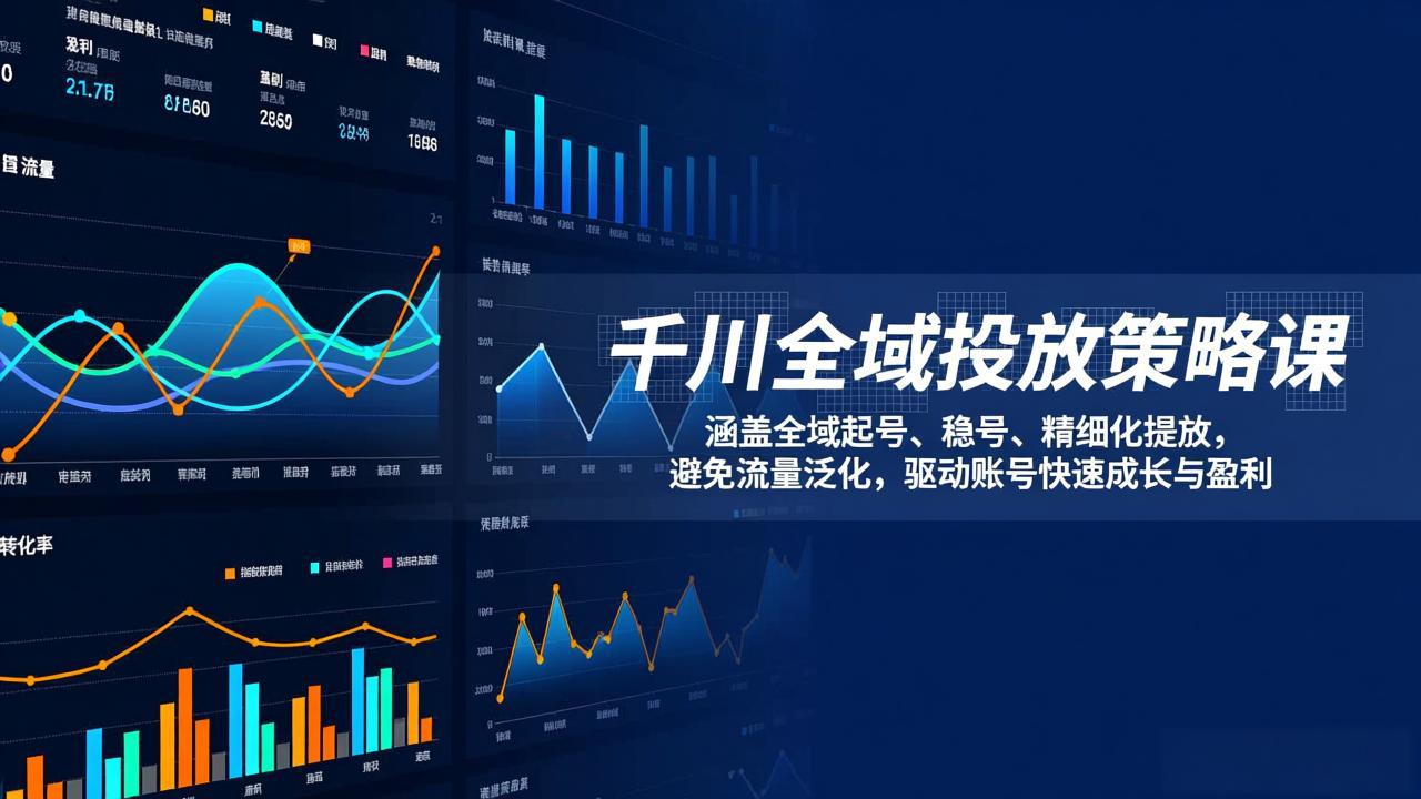 千川全域投放策略课：涵盖全域起号、稳号、精细化投放，避免流量泛化，驱动账号快速成长与盈利-heijinzy
