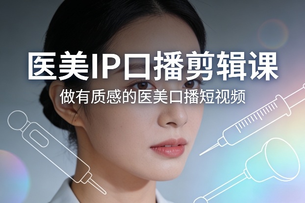 医美IP口播剪辑课，做有质感的医美口播短视频-heijinzy