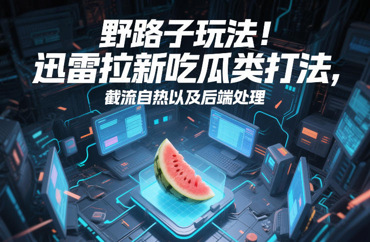 野路子玩法！迅雷拉新吃瓜类打法，截流自热以及后端处理-heijinzy