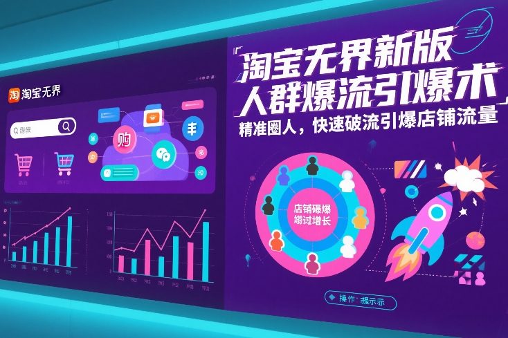 淘宝无界新版人群爆流引爆术，精准圈人，快速破流引爆店铺流量-heijinzy