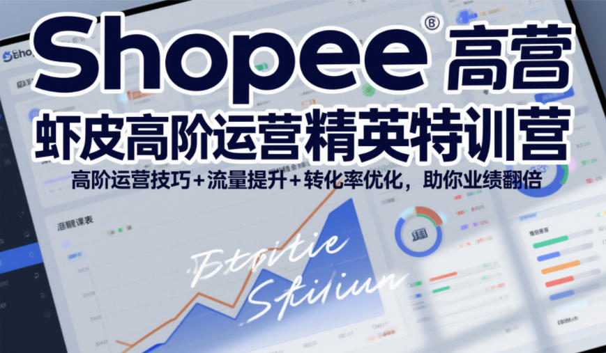 Shopee虾皮高阶运营精英特训营，高阶运营技巧+流量提升+转化率优化，助你业绩翻倍-heijinzy