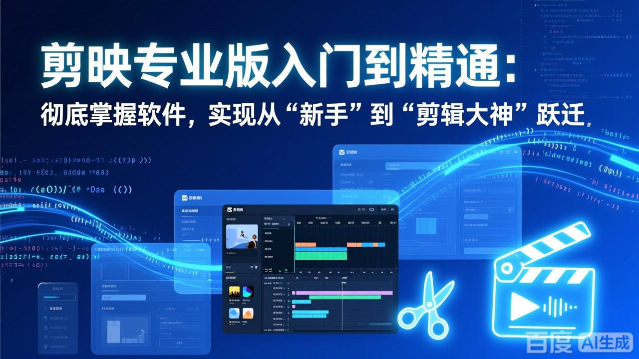 剪映专业版入门到精通：彻底掌握软件，实现从“新手”到“剪辑大神”跃迁-heijinzy