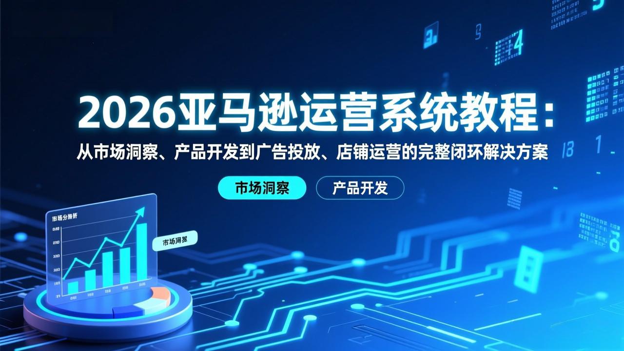 2026亚马逊运营系统教程：从市场洞察、产品开发到广告投放、店铺运营的完整闭环解决方案-heijinzy