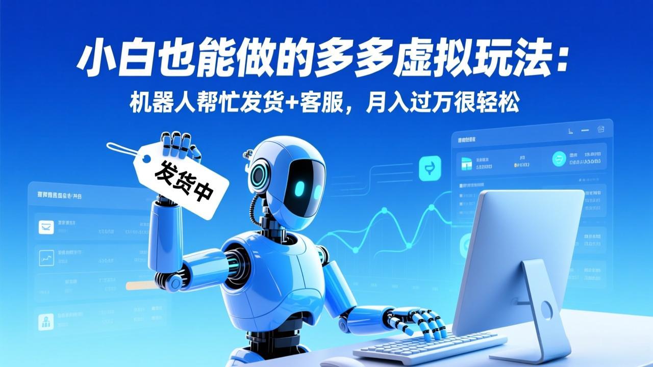 小白也能做的多多虚拟玩法：机器人帮忙发货+客服，月入过万很轻松-heijinzy
