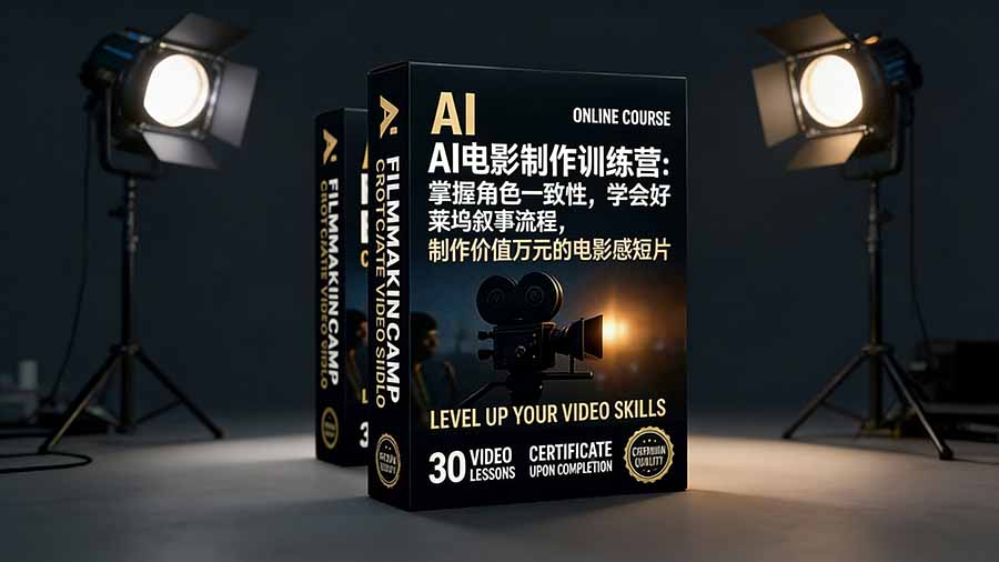 AI电影制作训练营：掌握角色一致性，学会好莱坞叙事流程，制作价值万元的电影感短片-heijinzy