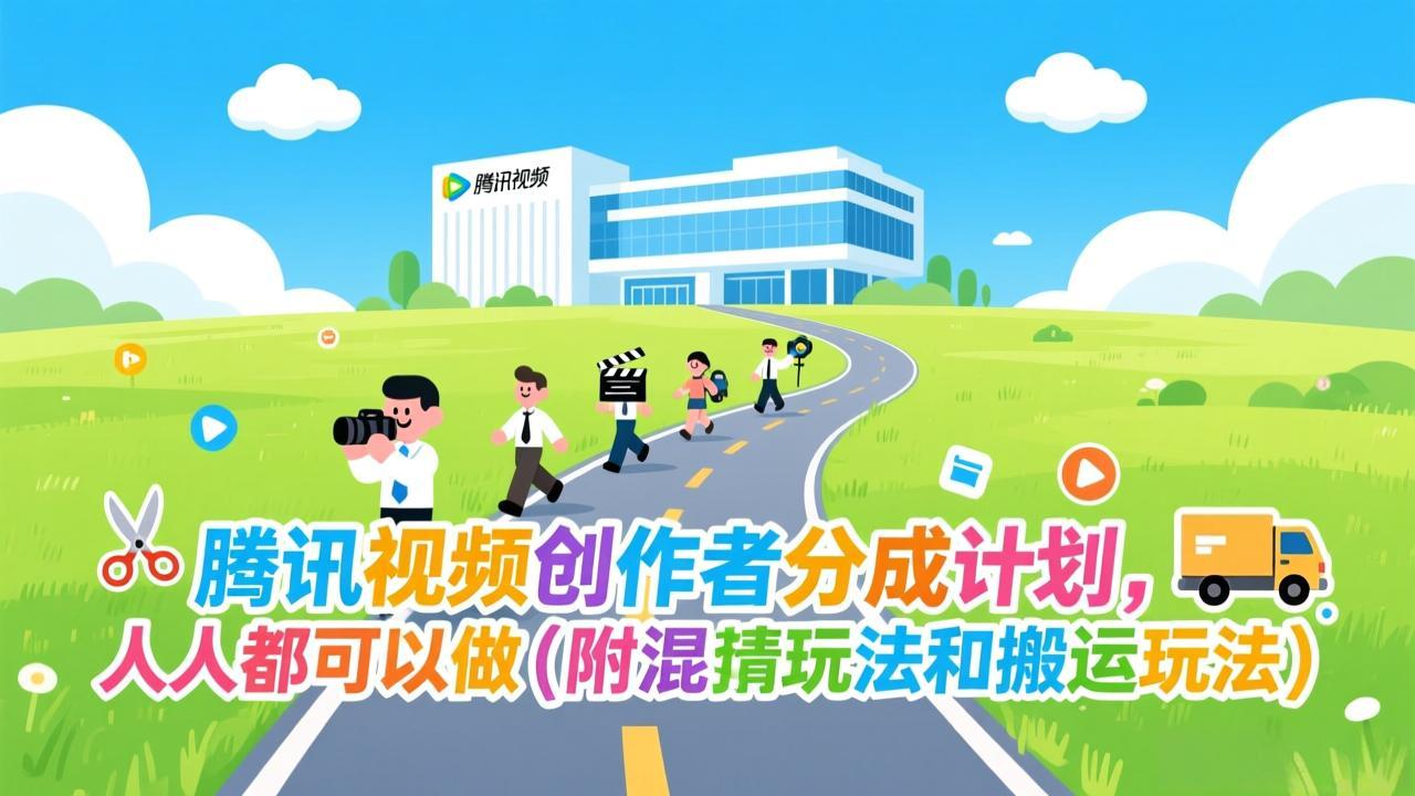 腾讯视频创作者分成计划，人人都可以做(附混剪玩法和搬运玩法-heijinzy