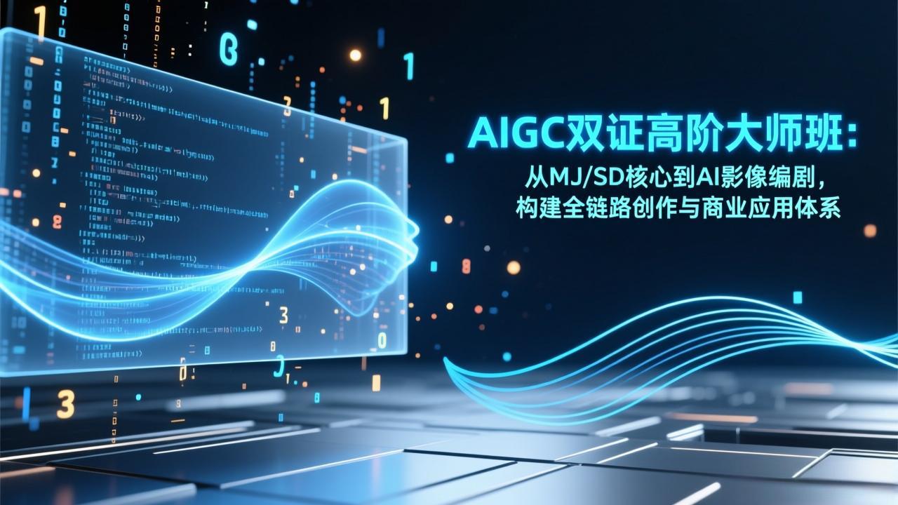 AIGC双证高阶大师班：从MJ/SD核心到AI影像编剧，构建全链路创作与商业应用体系-heijinzy
