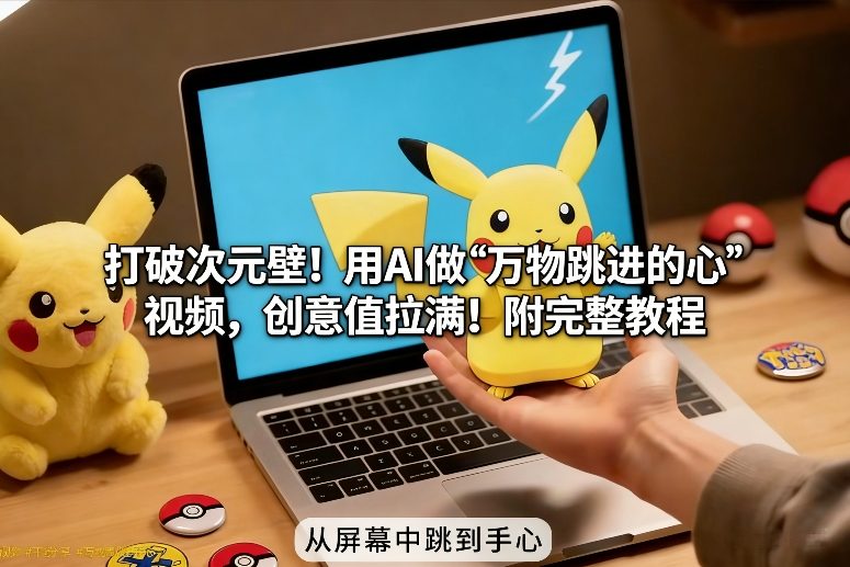 打破次元壁！用AI做【万物跳进手心】视频，创意值拉满！附完整教程-heijinzy