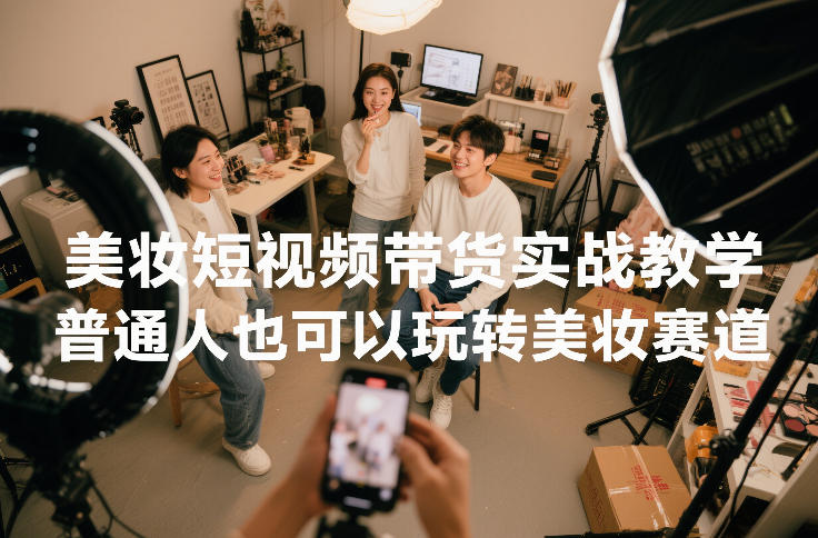 美妆短视频带货实战教学，普通人也可以玩转美妆赛道-heijinzy
