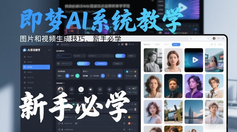 即梦AI系统教学，图片和视频生成技巧，新手必学-heijinzy
