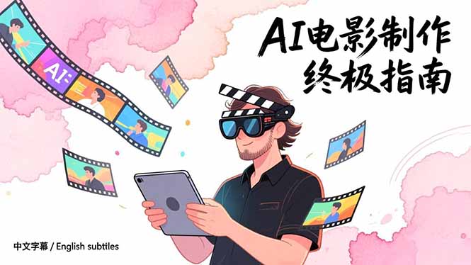 AI电影制作终极指南：从创意到成片，系统掌握智能影视全流程实战课(中英字幕-heijinzy