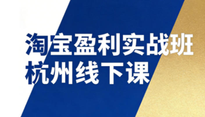 淘宝盈利实战班杭州线下课12月26-28日(音频+字幕)，帮你掌握SOP流程+12门核心技术-heijinzy