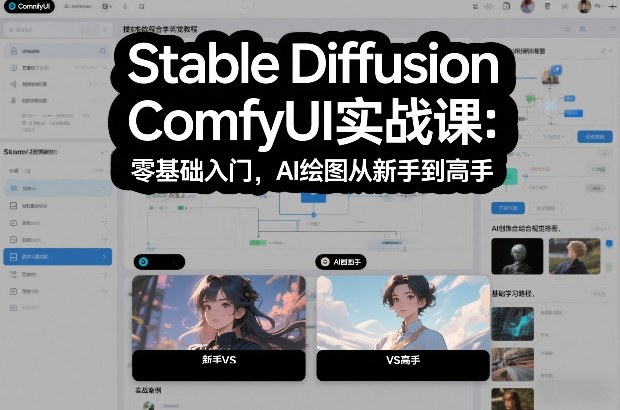 Stable Diffusion ComfyUI实战课：零基础入门，AI绘图从新手到高手-heijinzy
