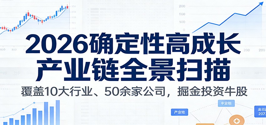 付费文章：2026确定性高成长产业链全景扫描：覆盖10大行业、50余家公司，掘金投资牛股-heijinzy