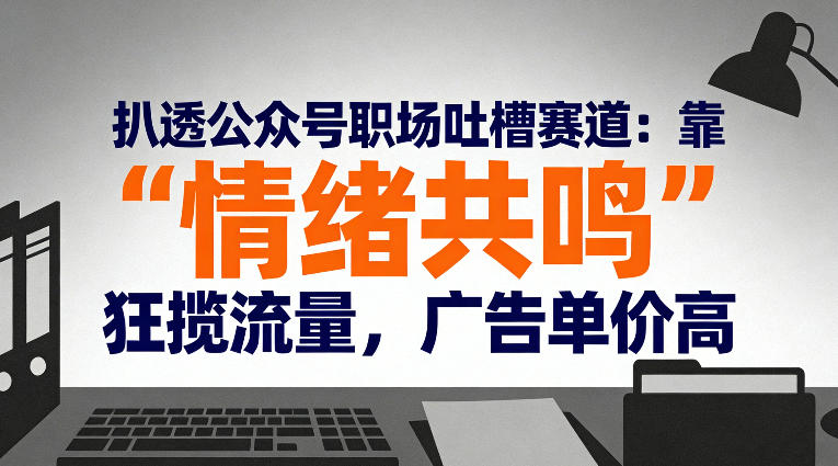 扒透公众号职场吐槽赛道：靠“情绪共鸣”狂揽流量，广告单价高-heijinzy