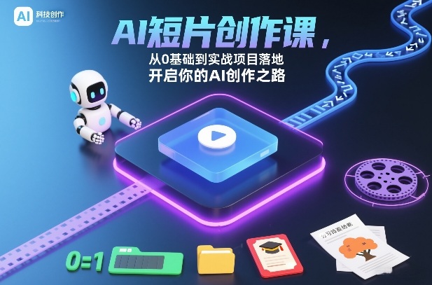 AI短片创作课，从0基础到实战项目落地，开启你的AI创作之路-heijinzy