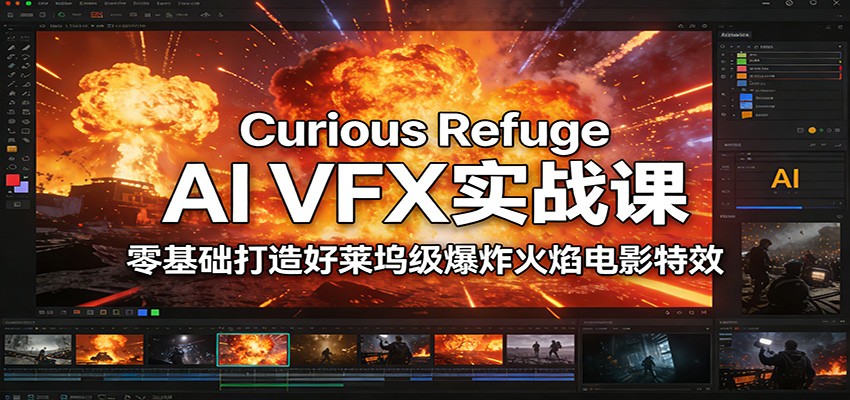 Curious Refuge AI VFX实战课，零基础打造好莱坞级爆炸火焰电影特效-heijinzy