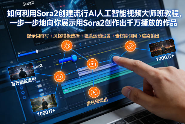 如何利用Sora2创建流行AI人工智能视频大师班，一步一步地向你展示用Sora2创作出千万播放的作品-heijinzy