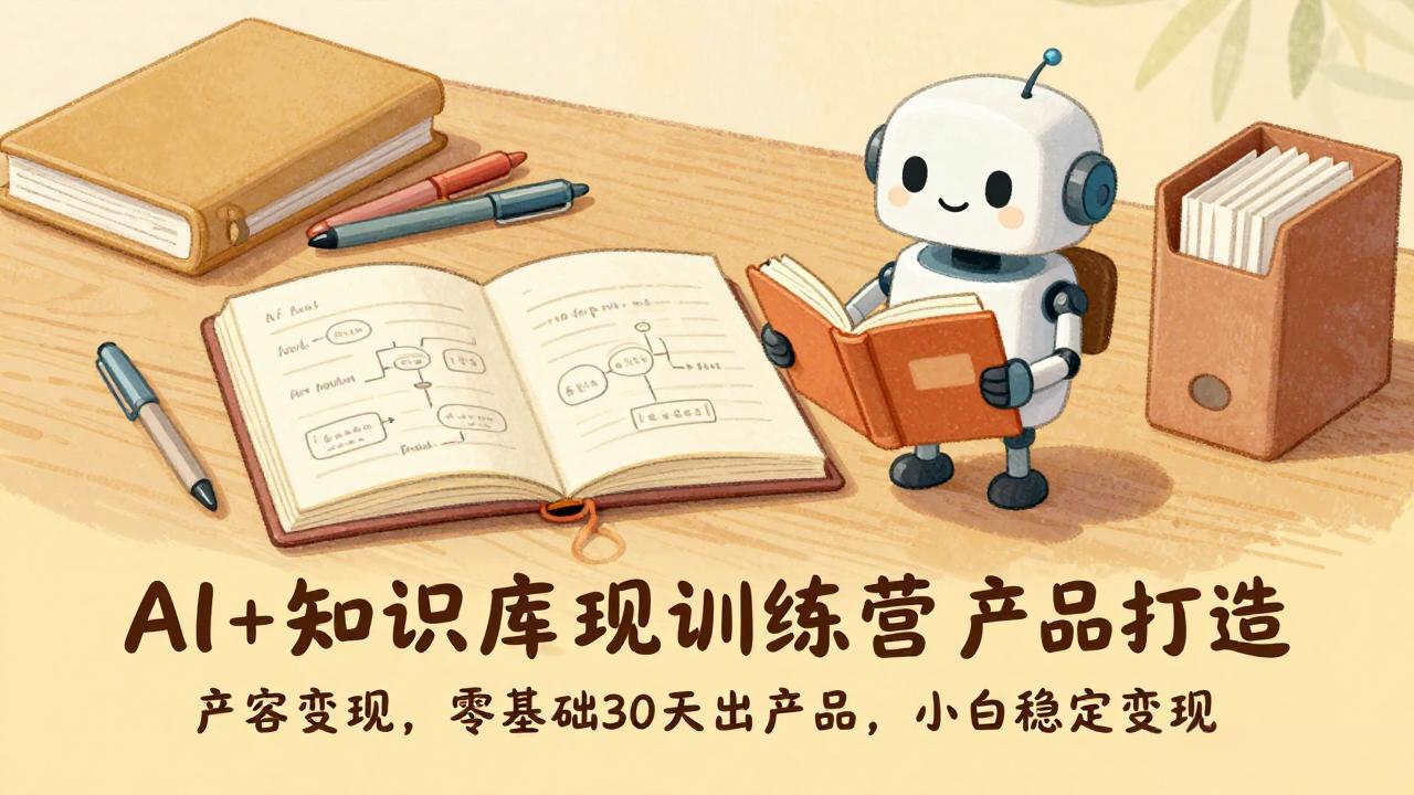 AI+知识库变现训练营，产品打造、内容创作、全平台变现，零基础30天出产品，小白稳定变现-heijinzy