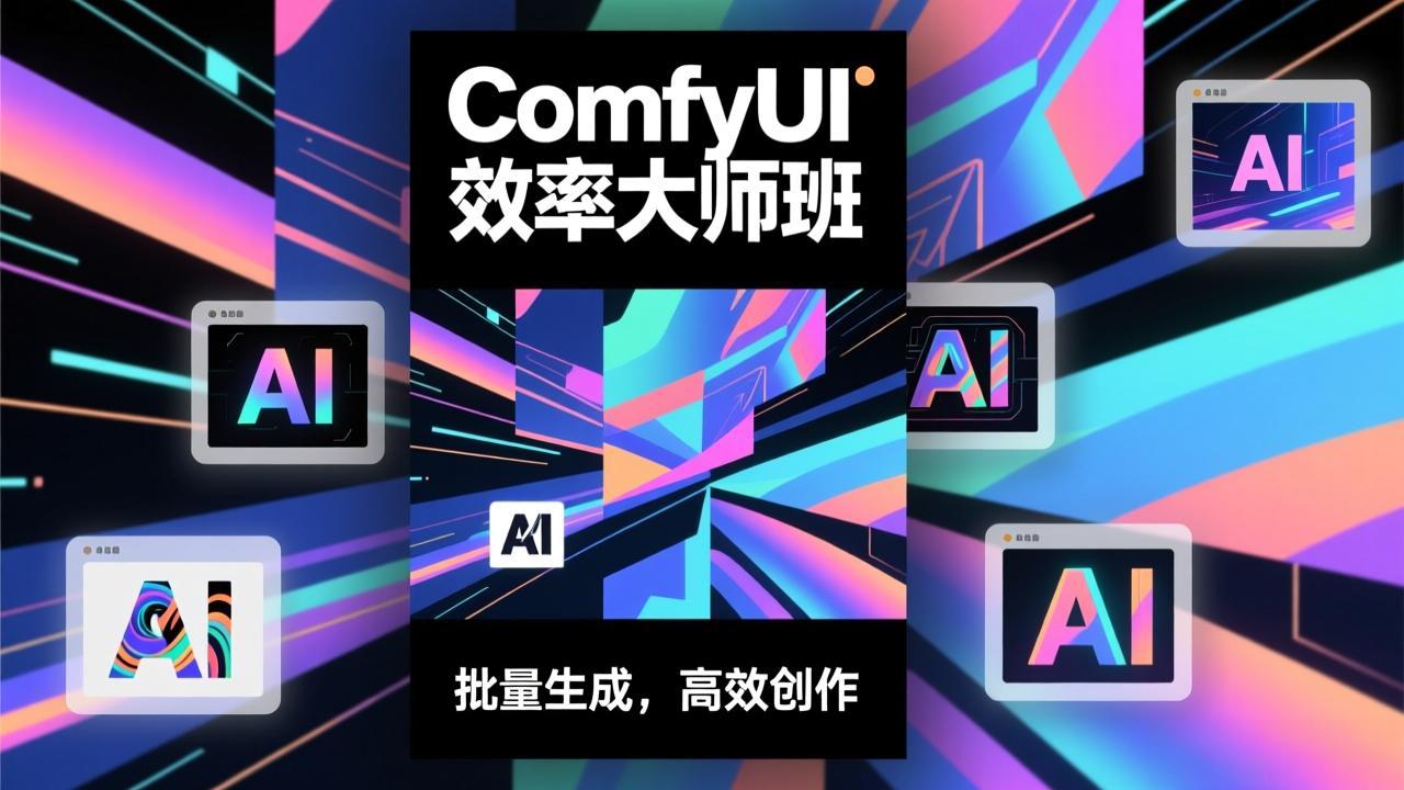 ComfyUI效率大师班：工作流搭建，批量生成，将个人AI出图效率提升5-10倍，月接单收入1-3万-heijinzy