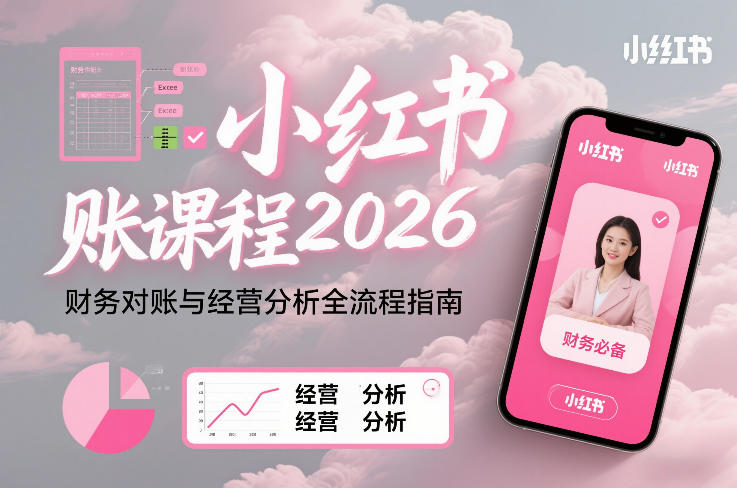 小红书对账课程2026，财务对账与经营分析全流程指南-heijinzy