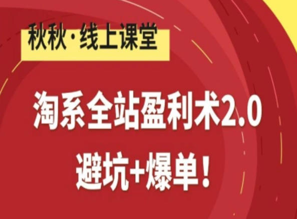 淘系全站盈利术2.0，避坑+爆单-heijinzy