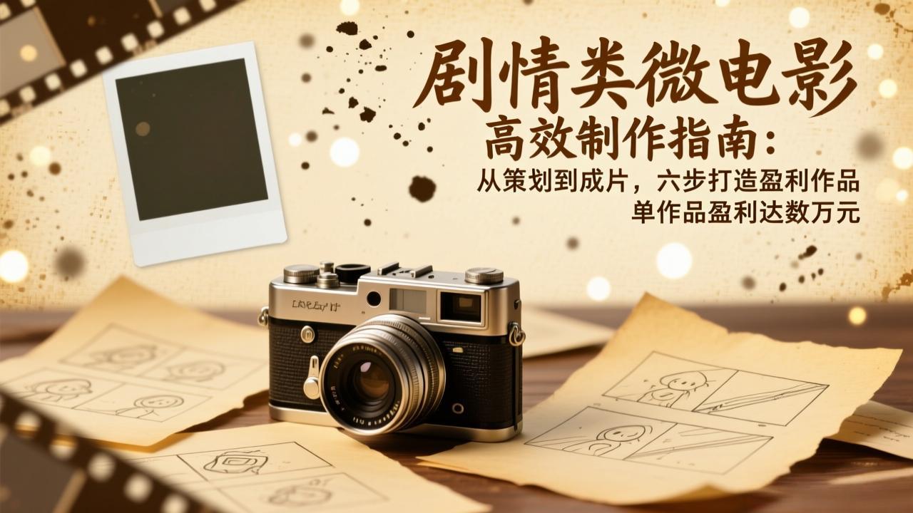 剧情类微电影高效制作指南：从策划到成片，六步打造盈利作品，单作品盈利达数万元-heijinzy
