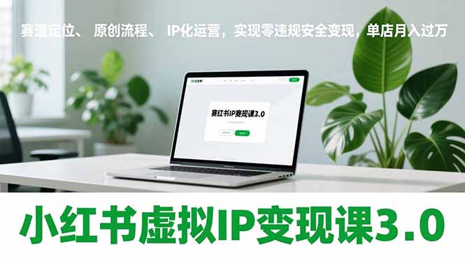 小红书虚拟IP变现课3.0，赛道定位、原创流程、IP化运营，实现零违规安全变现，单店月入过万-heijinzy