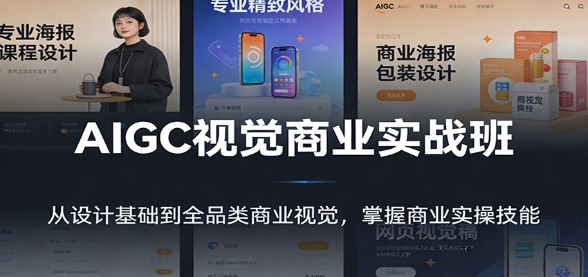 AIGC视觉商业实战班：从设计基础到全品类商业视觉，掌握商业实操技能-heijinzy