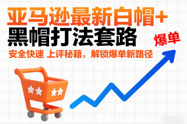 亚马逊最新白帽+黑帽打法套路，安全快速上评秘籍，解锁爆单新路径-heijinzy