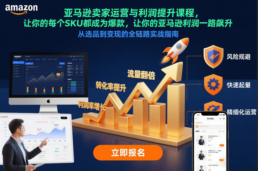 亚马逊卖家运营与利润提升课程，让你的每个SKU都成为爆款，让你的亚马逊利润一路飙升(更新12月)-heijinzy