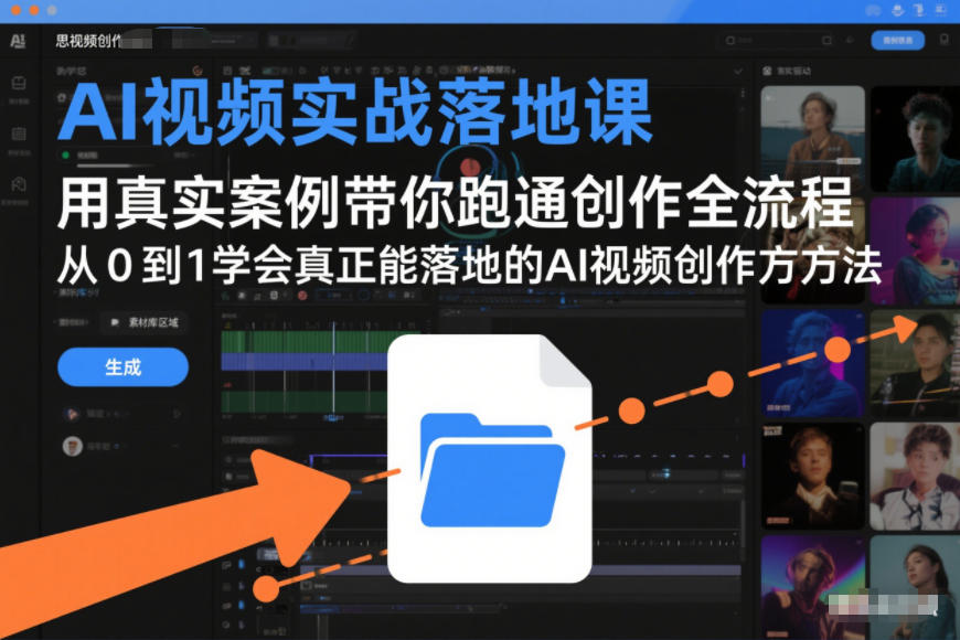 AI视频实战落地课，用真实案例带你跑通创作全流程，从0到1学会真正能落地的AI视频创作方法-heijinzy