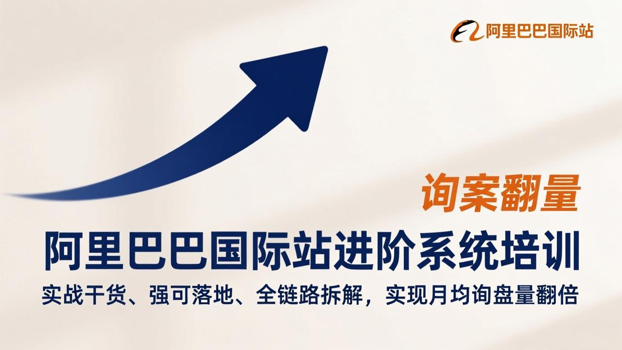 阿里巴巴国际站进阶系统培训，实战干货、强可落地、全链路拆解，实现月均询盘量翻倍-heijinzy