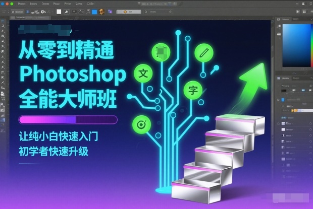 从零到精通Photoshop全能大师班，让纯小白快速入门，初学者快速升级-heijinzy