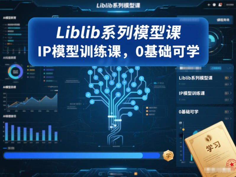 Liblib系列模型课，IP模型训练课，0基础可学-heijinzy
