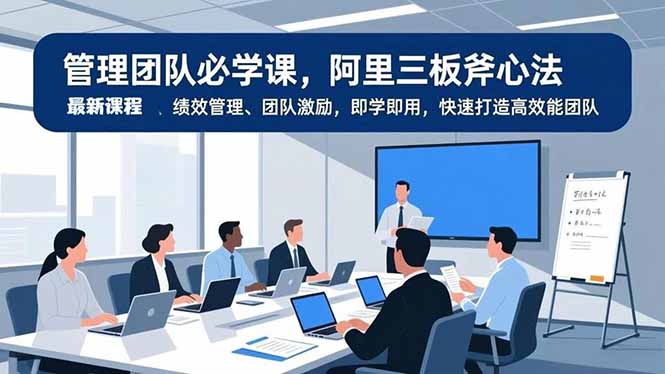 管理团队必学课，阿里三板斧心法、绩效管理、团队激励，即学即用，快速打造高效能团队-heijinzy