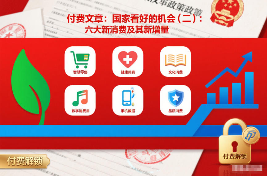 付费文章：国家看好的机会(二)：六大新消费及其新增量-heijinzy