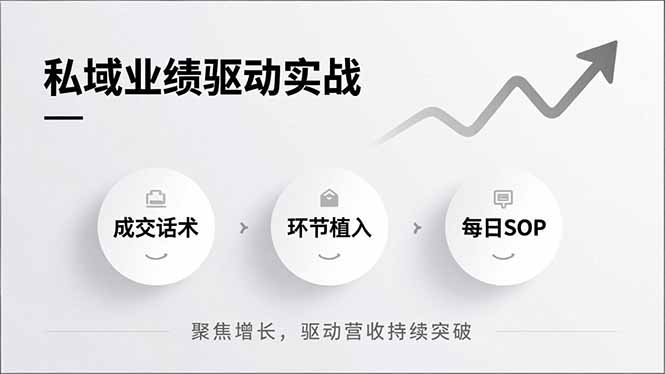 私域业绩驱动实战，成交话术、环节植入、每日SOP，聚焦增长，驱动营收持续突破-heijinzy
