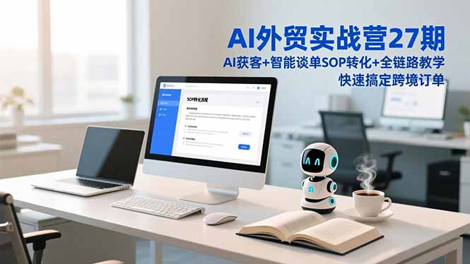 AI外贸实战营27期，AI获客+智能谈单+SOP转化+全链路教学，快速搞定跨境订单-heijinzy