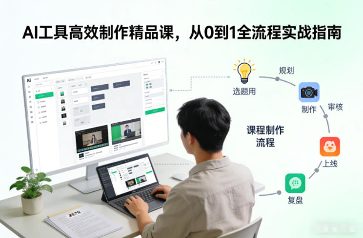 AI工具高效制作精品课，从0到1全流程实战指南-heijinzy