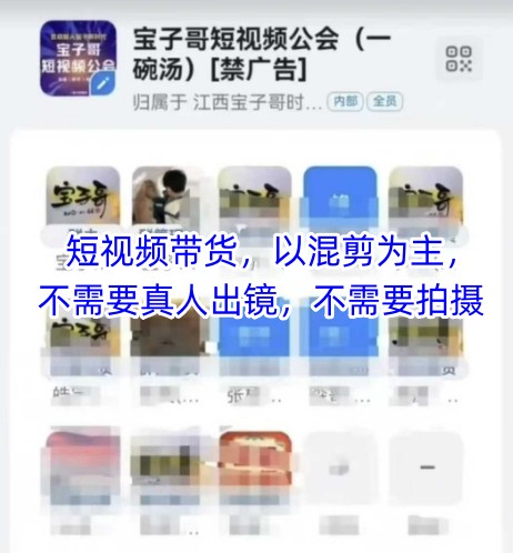 宝子哥头部团队短视频带货，以混剪为主，不需要真人出镜，不需要拍摄【更新12月】-heijinzy