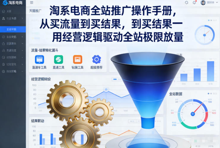 淘系电商全站推广操作手册，从买流量到买结果一用经营逻辑驱动全站极限放量-heijinzy