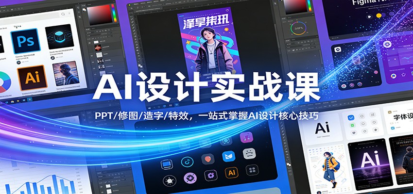 AI设计实战课：PPT/修图/造字/特效，一站式掌握AI设计核心技巧-heijinzy